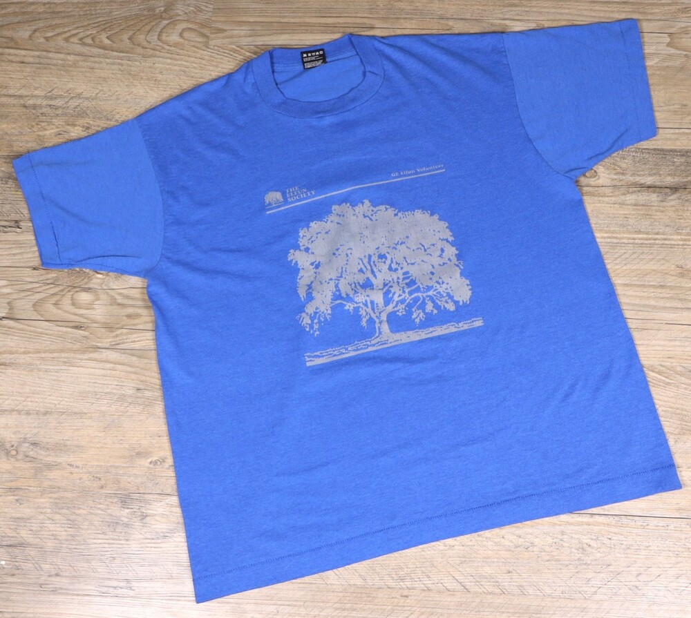 VTG 90s Best Fruit of the Loom GE Elfun Society T Shirt Size XL Blue Made In USA